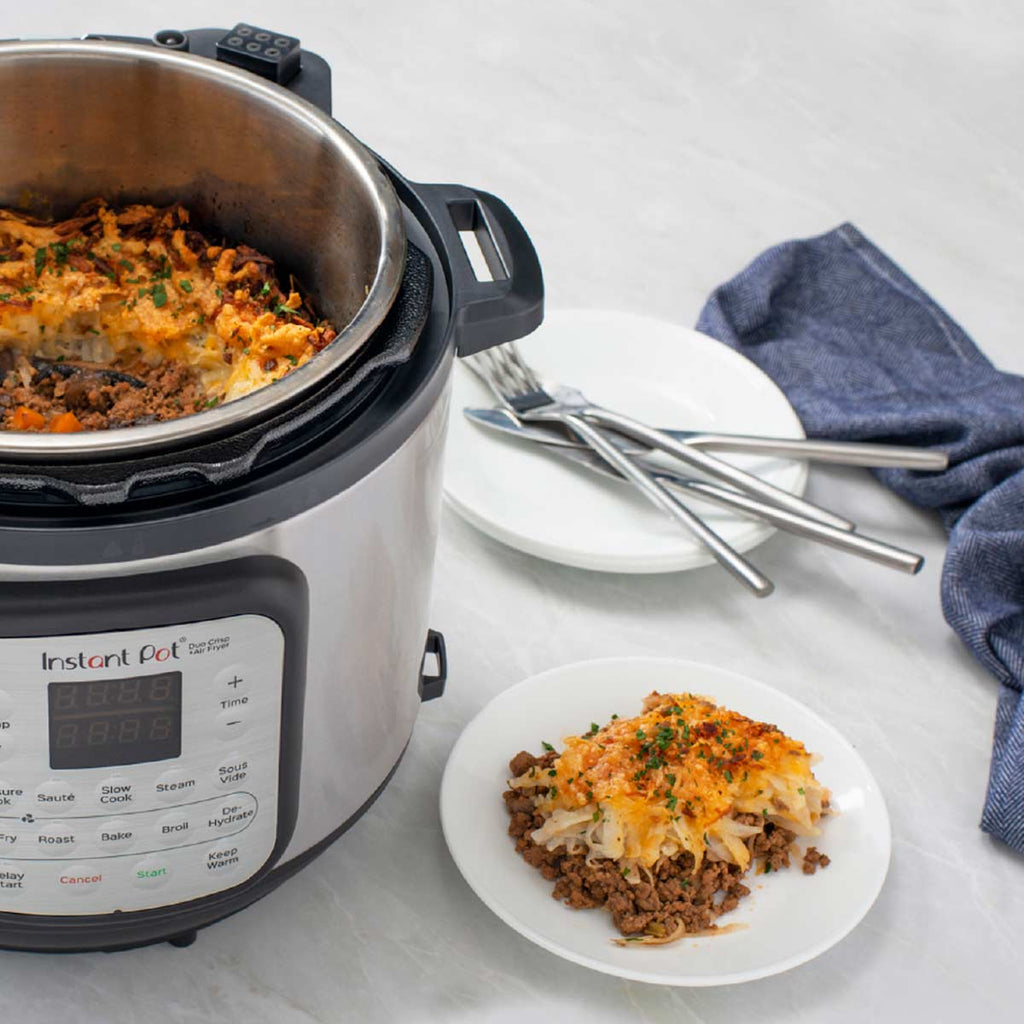 Instant Pot Duo Crisp + Air Fryer - Shepherd’s Pie with Cheesy Potato ...