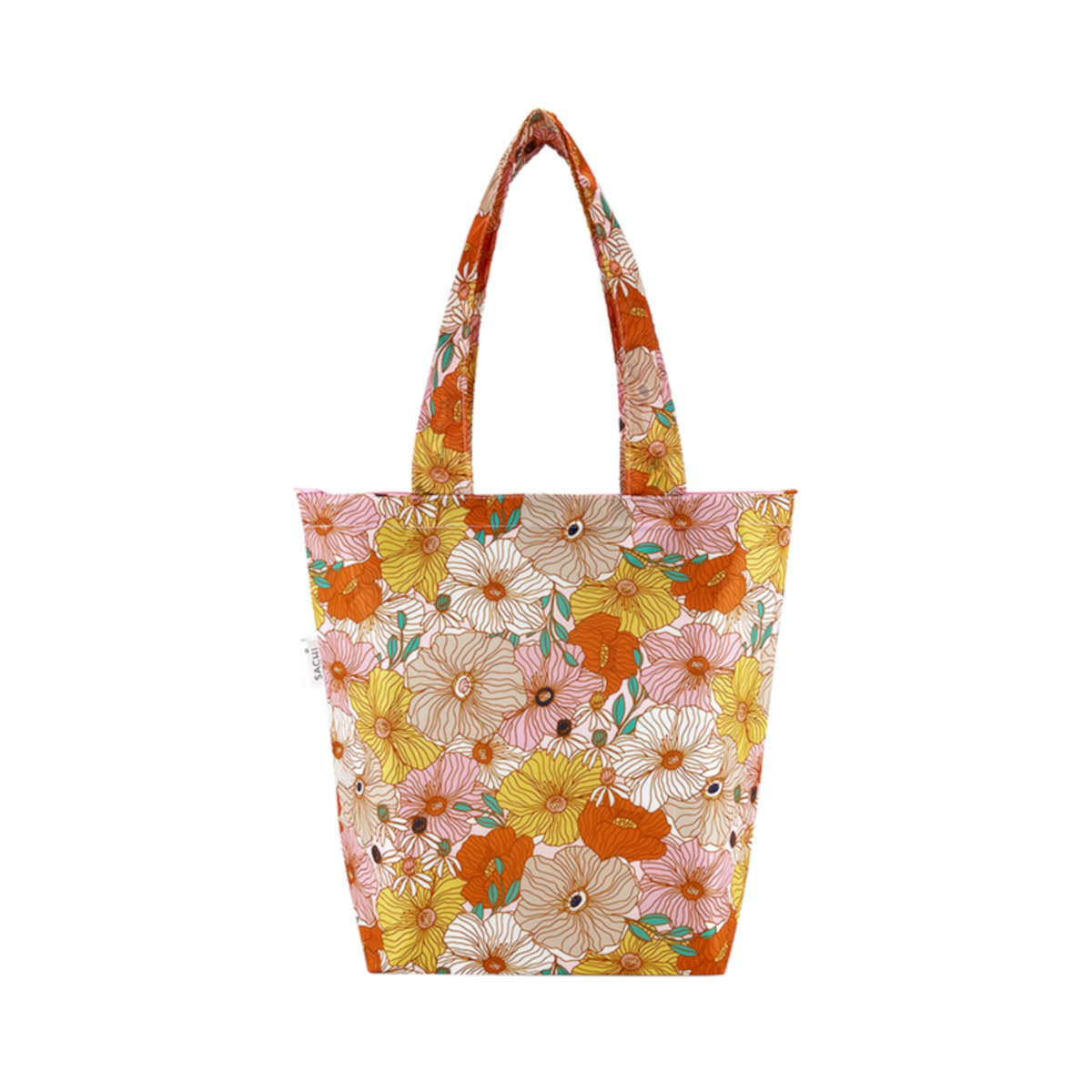 Sachi Insulated Folding Market Tote Retro Floral