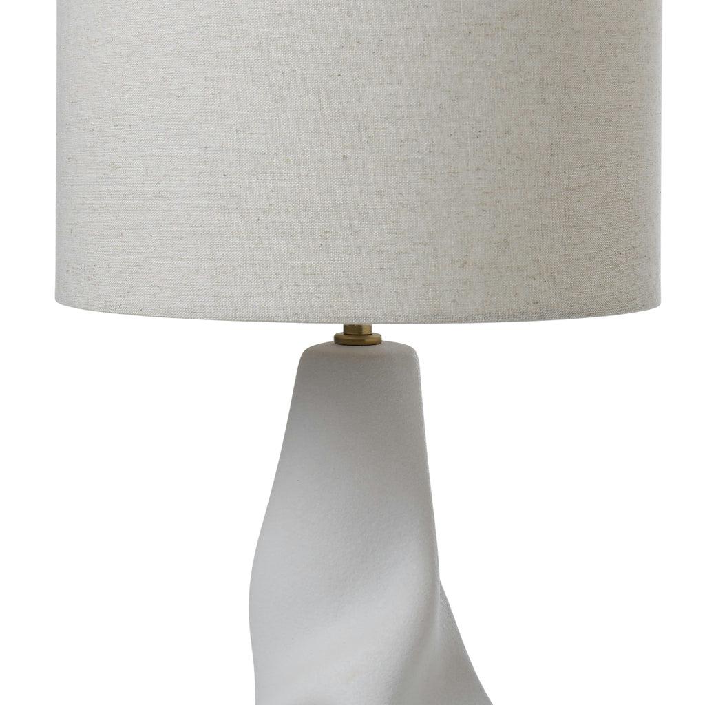 Amalfi Ceramic Organic Table Lamp Natural/White 33x33x51