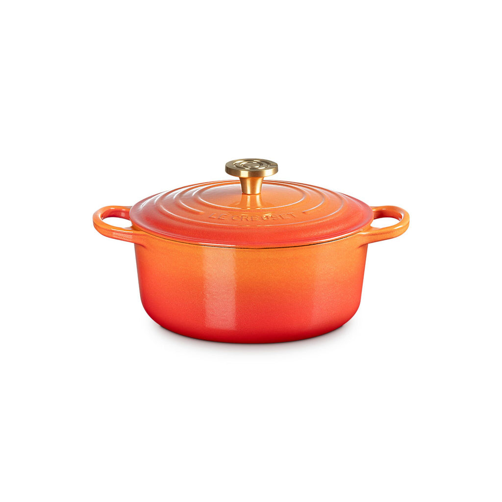 Le Creuset Signature Cast Iron Round Casserole Flamme Doree 24cm | Minimax