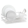 D.Line Aluminium Dish Rack with Draining Board White