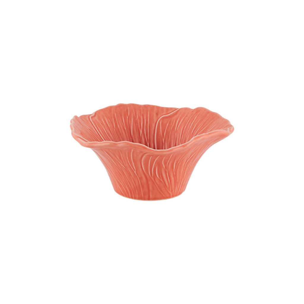 Bordallo Pinheiro Maria Flor Hollyhock Bowl Orange 15.5cm