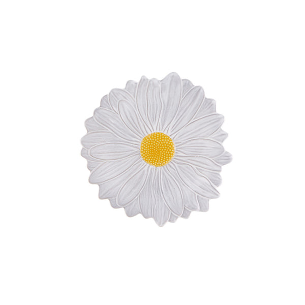 Bordallo Pinheiro Maria Flor Daisy Dessert Plate White 23cm | Minimax