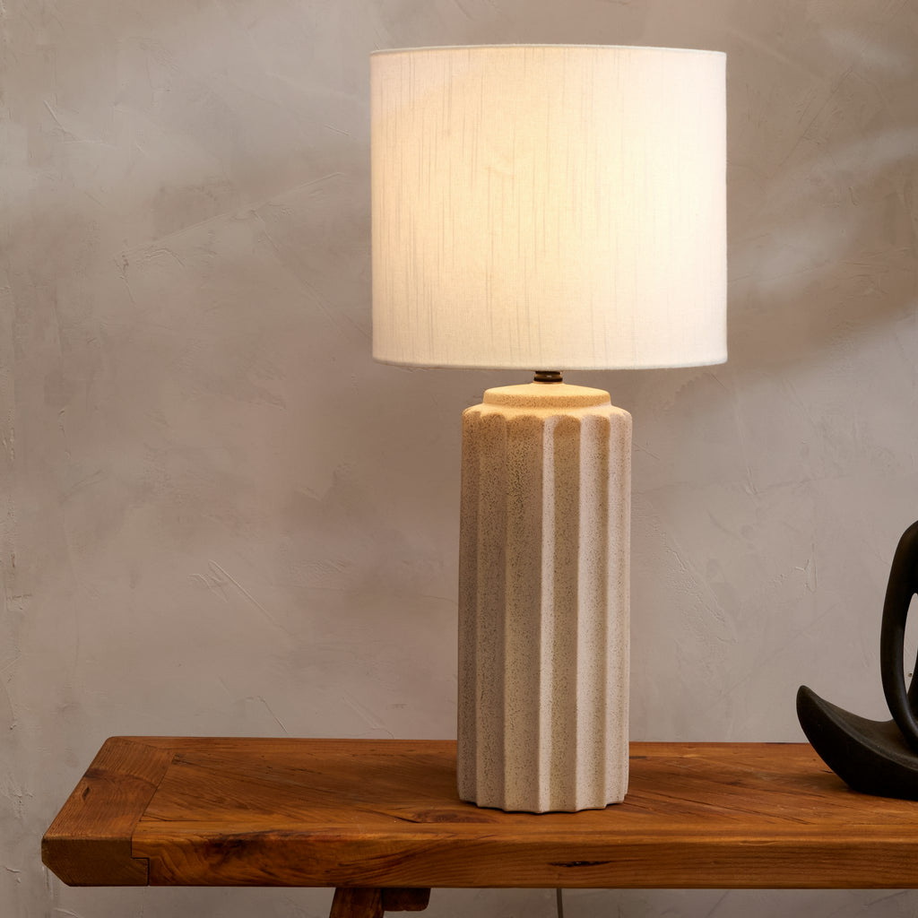 Amalfi Indi Table Lamp White 38x38x62cm