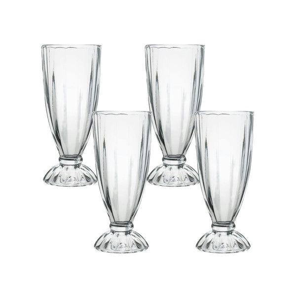 Porto Dessert Set of 4 Milkshake Glasses 340ml