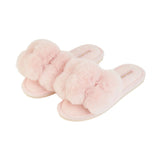 Annabel Trends Cosy Luxe Pom Pom Slippers Pink Quartz Small to Medium | Minimax