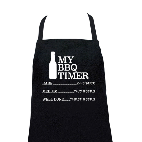 Annabel Trends Screen Print Apron BBQ Timer 60cm x 80cm