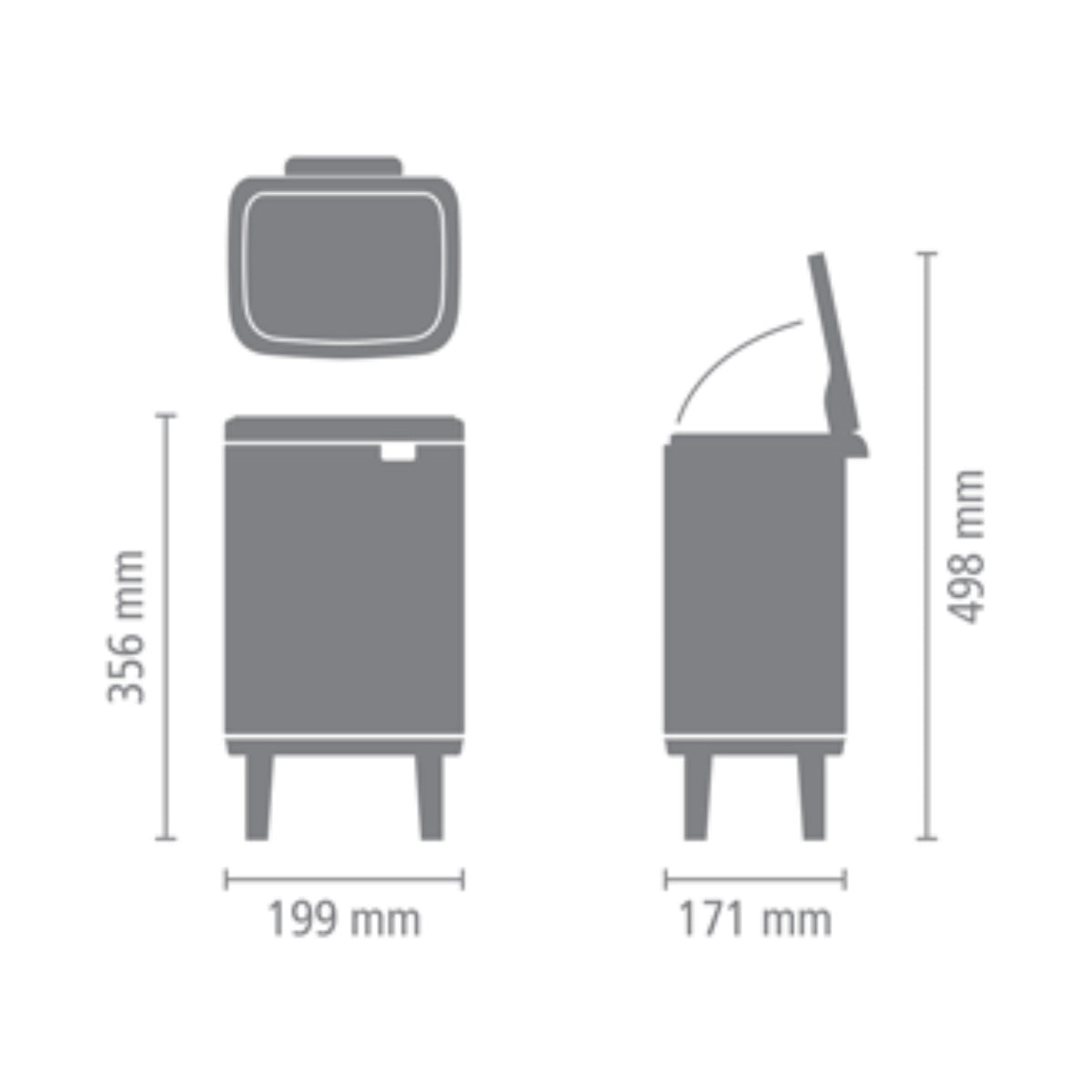Brabantia Bo Waste Bin White 4L | Minimax