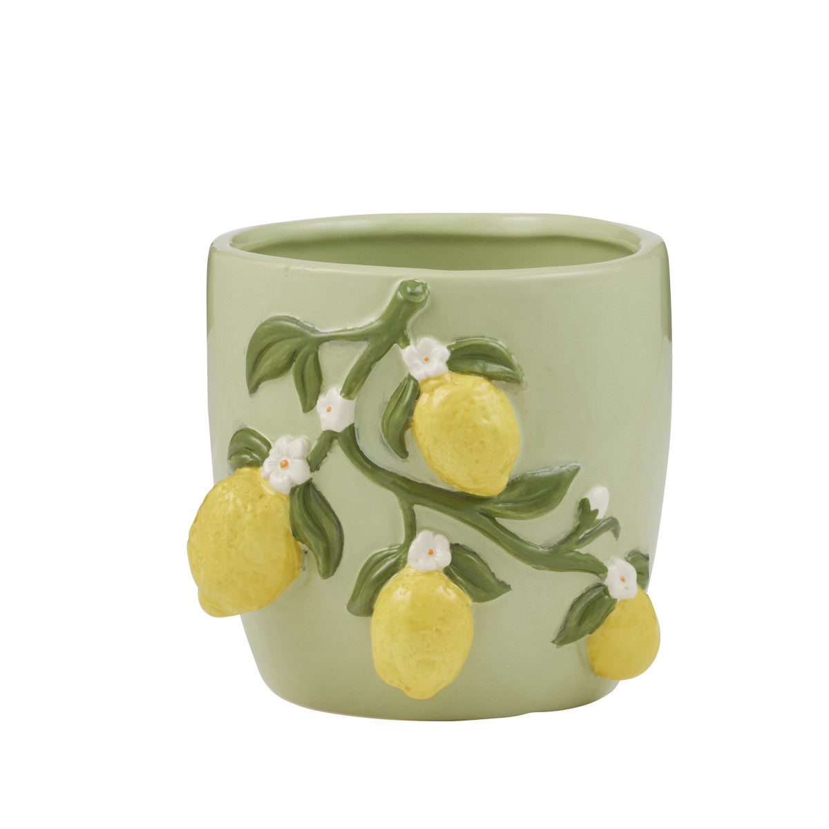 Citron Ceramic Pot Green/Yellow 19x15cm | Minimax