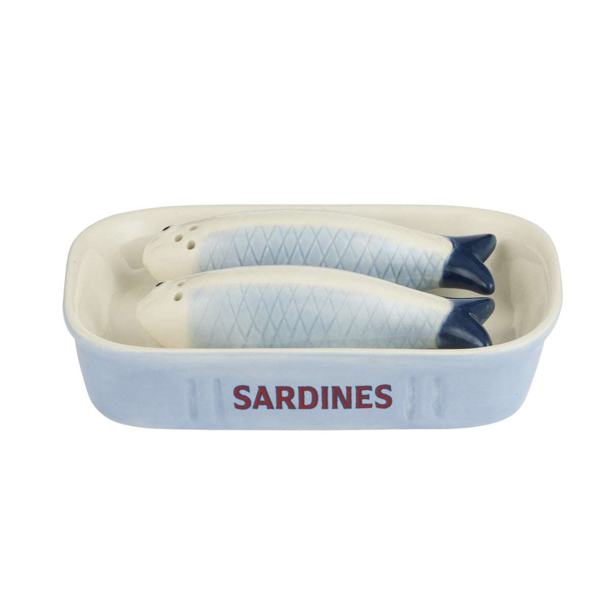 Salt & Pepper Mills and Shaker Ceramic Sardine 14x10x4cm | Minimax