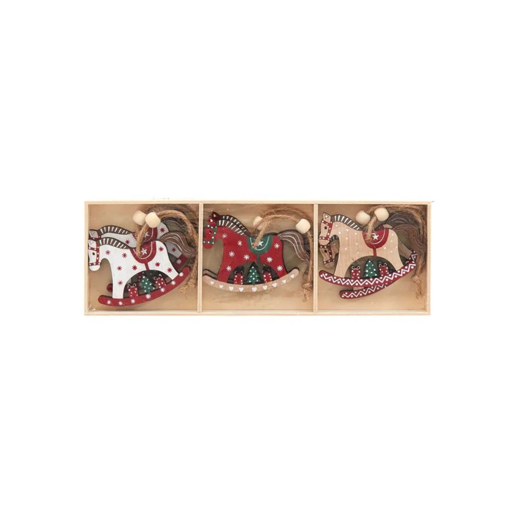 Coast to Coast Rocking Horse Christmas Ornament  Assorted (Box of 6) | Minimax