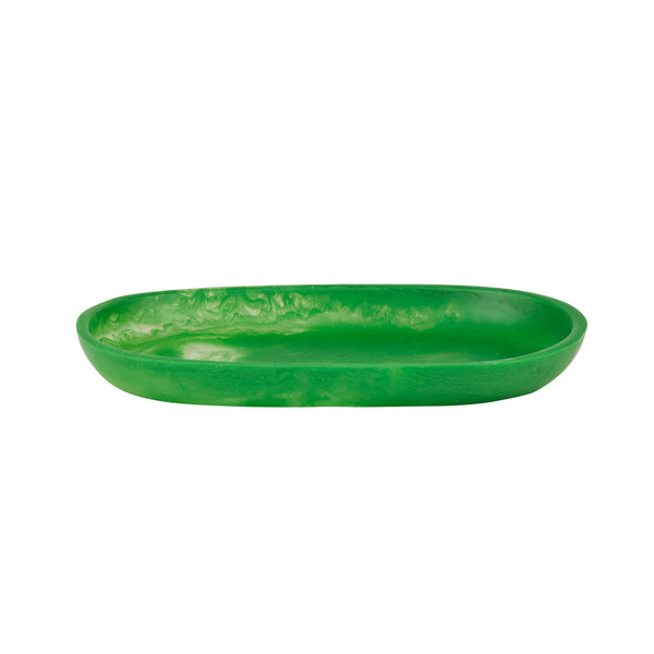 Kip Resin Oval Tray Emerald 15x14cm | Minimax