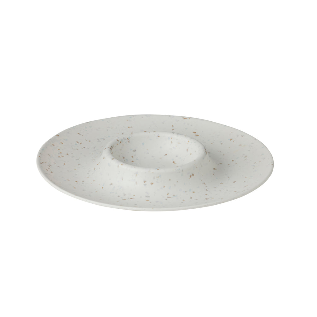 Tidal Terrazzo Melamine Chip & Dip White 33cm | Minimax