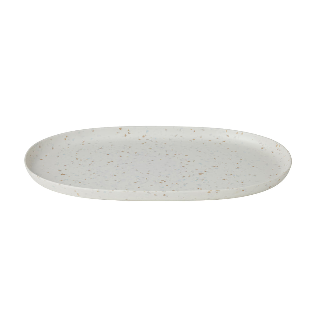 Tidal Terrazzo Melamine Platter White 25 x 40cm | Minimax