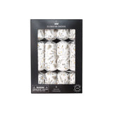 Celebration Crackers Deluxe Botanical Christmas Crackers Silver 30cm (Set of 8) | Minimax