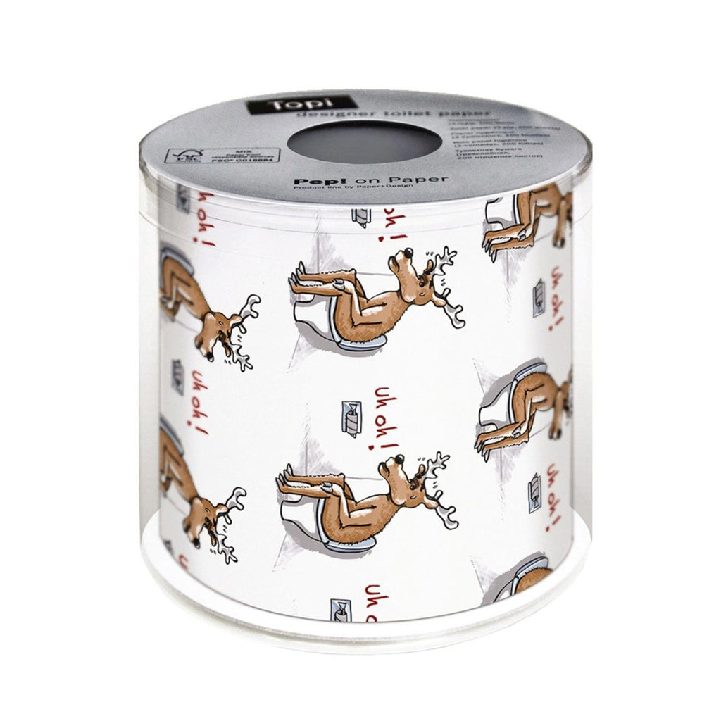 Paper + Design Uh Oh Elk Christmas Toilet Paper | Minimax