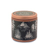 Paddywax Cypress & Fir Copper Tin Green with White Pattern Label Wrap