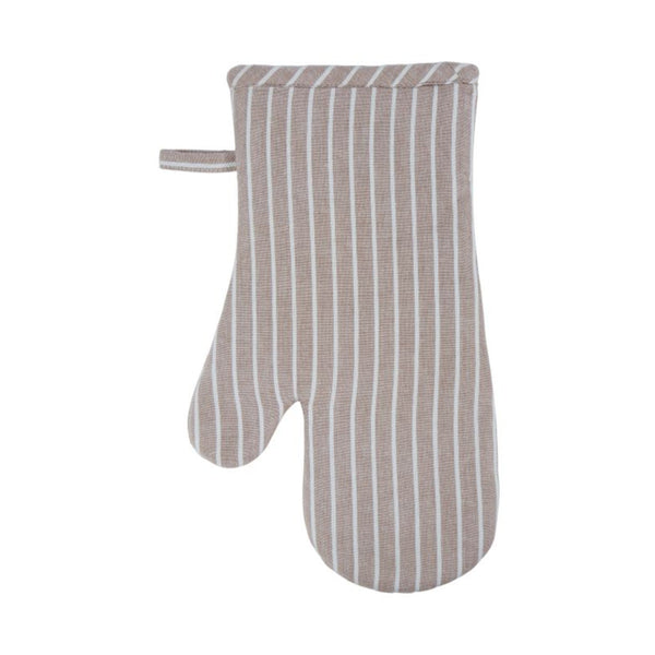 Davis & Waddell Butcher Stripe Oven Glove Taupe | Minimax