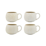 Ecology Fossil Mugs Chalk 330ml (Set of 4) | Minimax