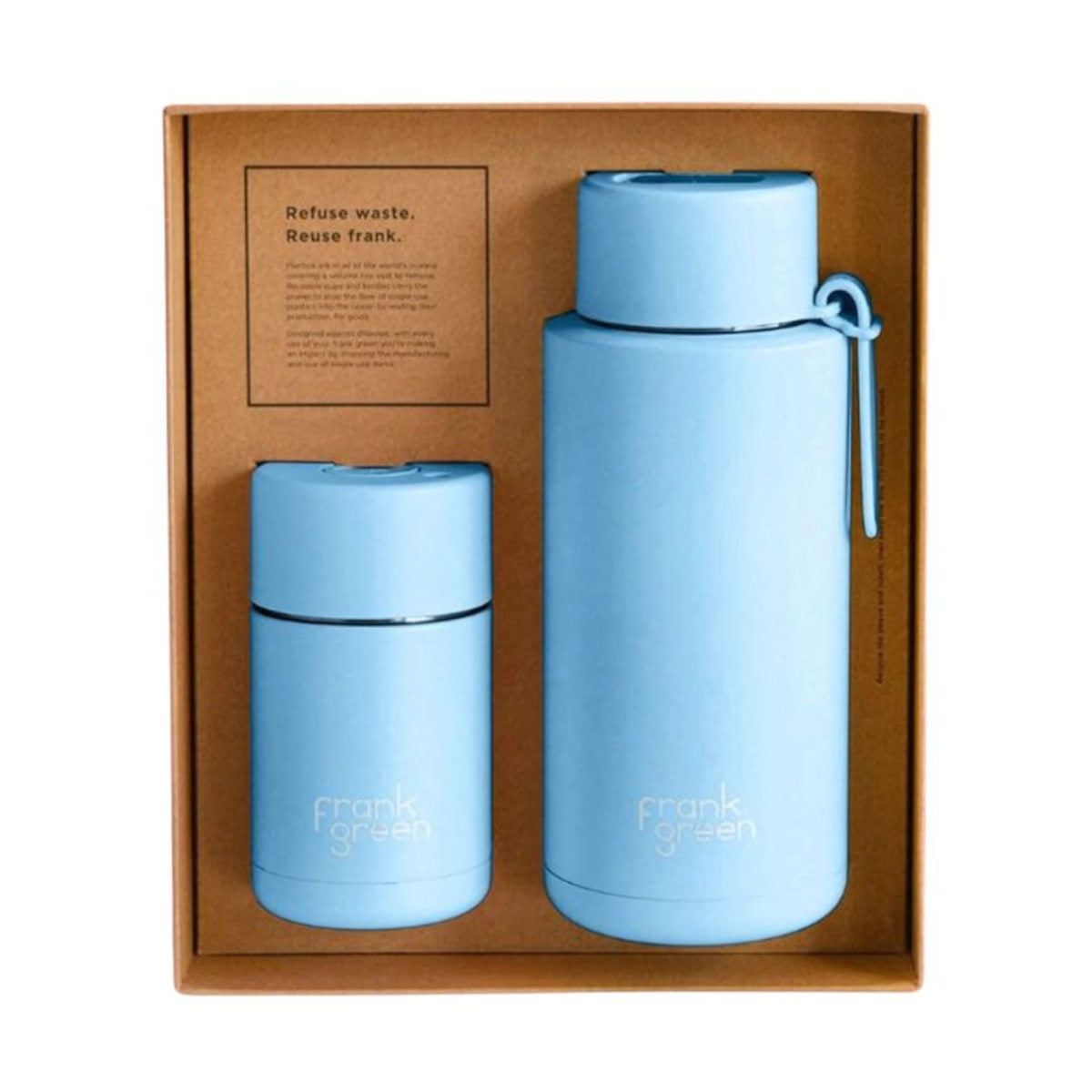 Frank Green The Essentials Gift Set Sky Blue 355ml (1L) | Minimax