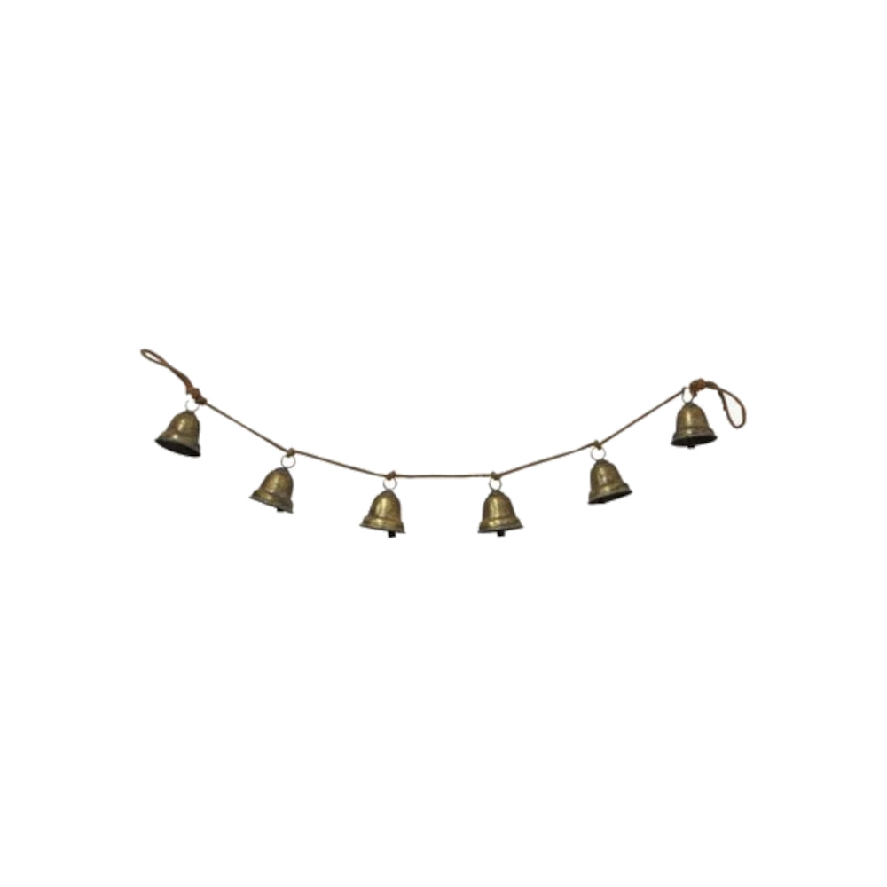 French Country Bells on Jute Gold 110cm | Minimax