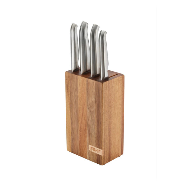 Furi Pro Acacia Knife Block Set 5 Piece | Minimax