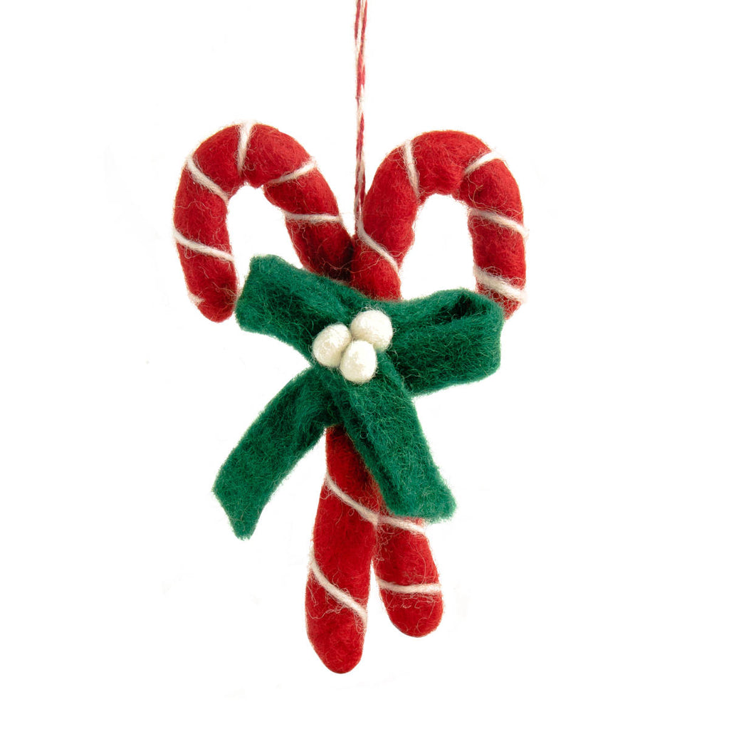 Felt Candy Cane Christmas Decoration | Minimax