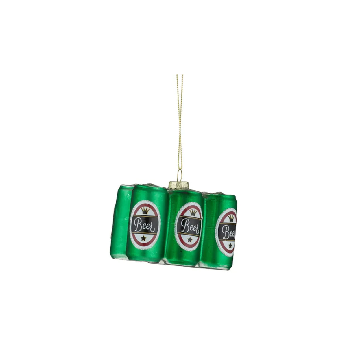 Gala 6 Pack Beer Ornament Green 6.5cm | Minimax