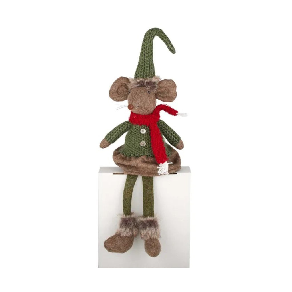 Gala Dangly Legs Mouse Plush Brown & Green 73cm | Minimax