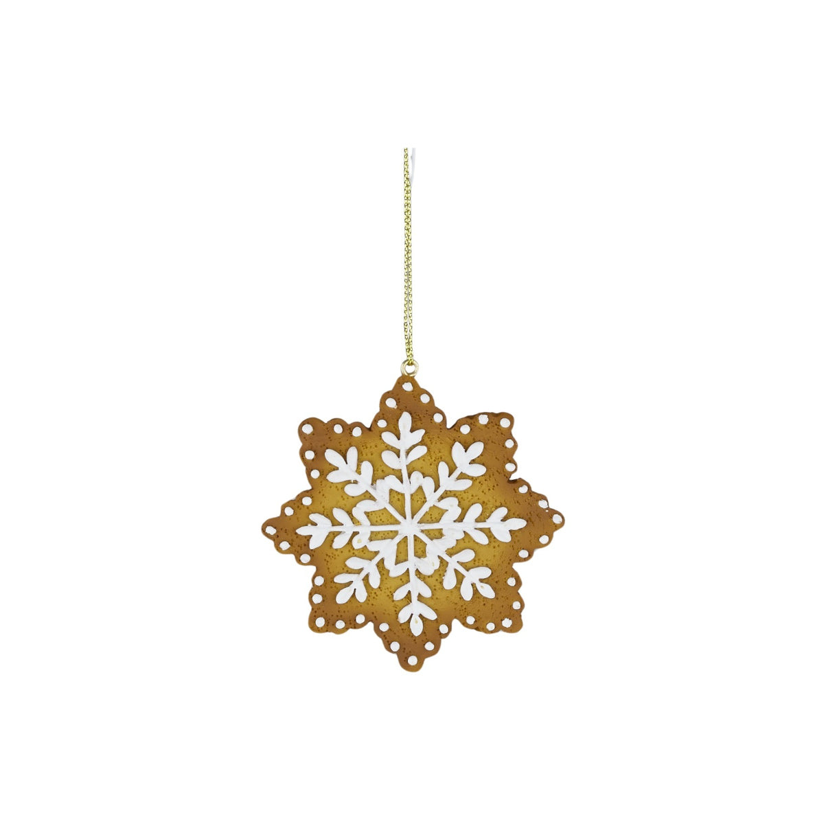 Gala Gingerbread Snowflake Ornament Brown 8cm | Minimax