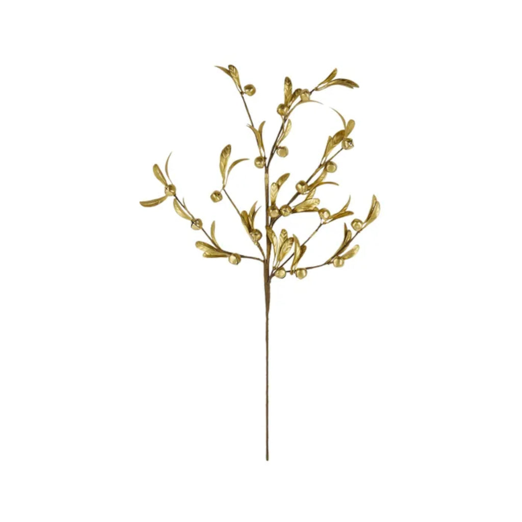 Gala Leaf with Bells Mistletoe Spray Gold 63cm | Minimax