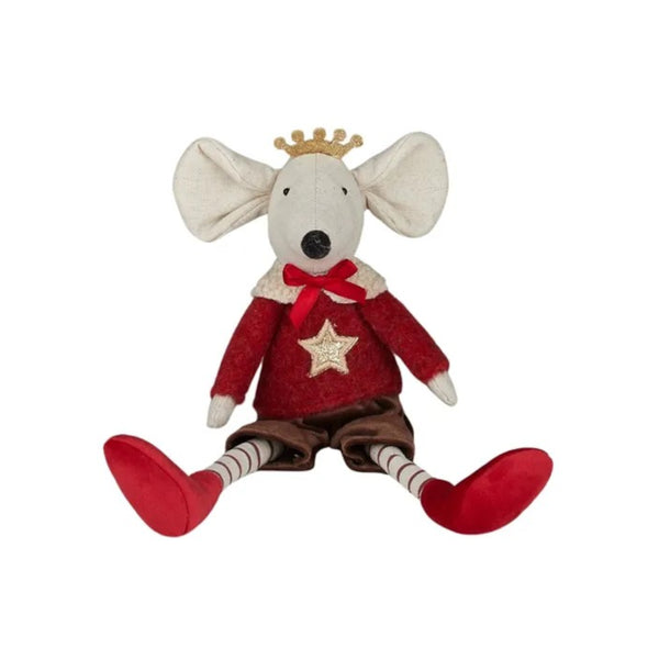 Gala Sitting Boy Mouse Plush Brown & Red 30cm | Minimax