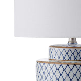 Society Home Leila Table Lamp Blue & White 33x33x55cm