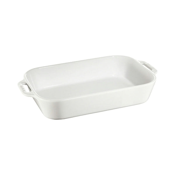 Staub Ceramic Gratin Rectangular White - 34 x 24cm