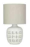 Amalfi Cassar Table Lamp White & Natural 30x30x55cm