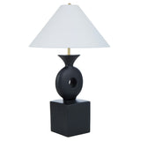 Amalfi Sculptural Ceramic Table Lamp Black & White 36x36x55cm