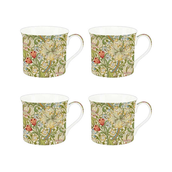 Nostalgic Ceramics Golden Lily Mugs 240ml (Set of 4) | Minimax