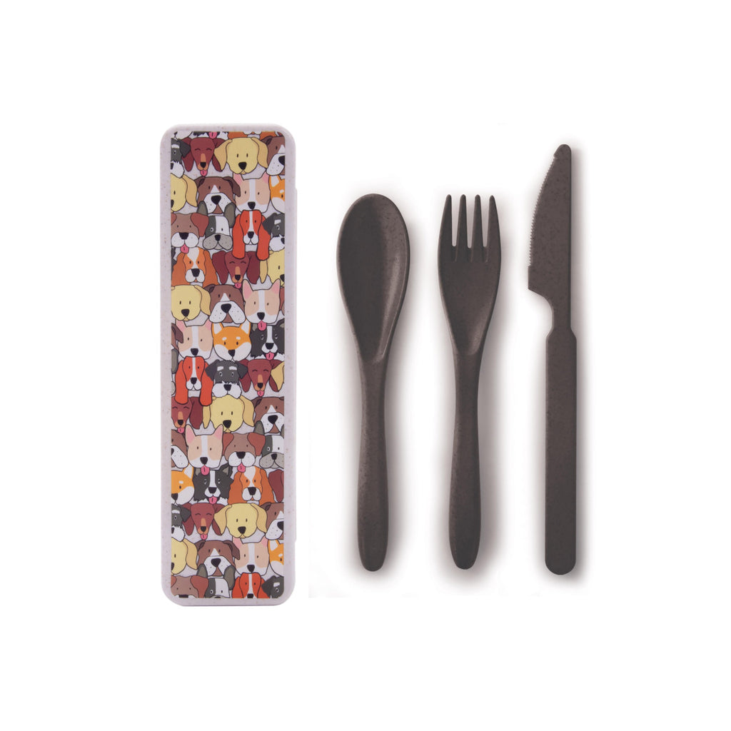 IS Gift 'The Dog' Wheat Straw Cutlery Set | Minimax