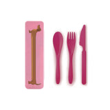 IS Gift 'The Dog' Wheat Straw Cutlery Set | Minimax