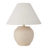 Amalfi Stone Effect Table Lamp Beige & White 40x40x48cm