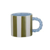 Coast to Coast Rayado Ceramic Mug Olive/Blue 11.5cm | Minimax