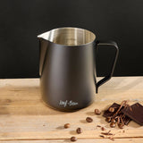 Leaf & Bean Stainless Steel Frothing Jug Black 600ml | Minimax