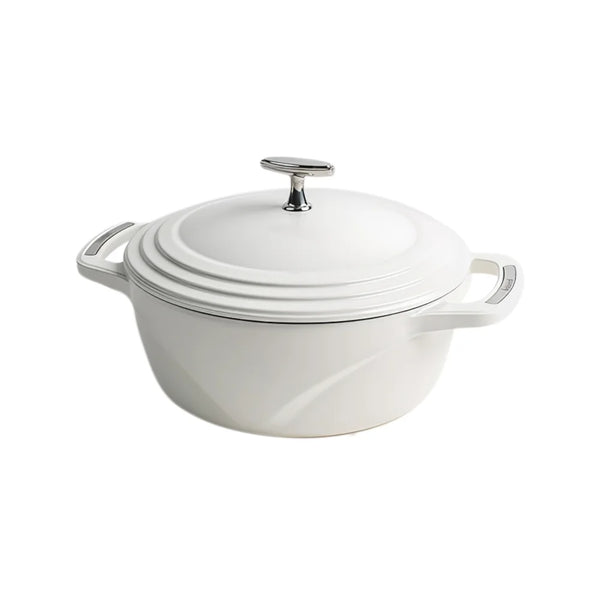 Lodge USA Enamel Round Casserole White 4.25L | Minimax