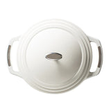 Lodge USA Enamel Round Casserole White 5.6L | Minimax