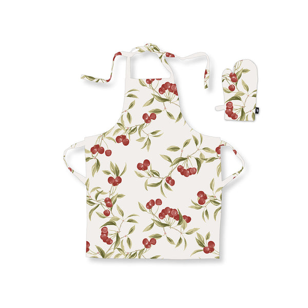 Madras Link Cherry Apron and Glove Set | Minimax