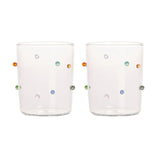 Maison Balzac Pomponette Gobelets Clear & Multi 450ml (Set of 2) | Minimax