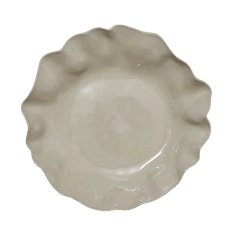 
  
	
    
	
    Marmoset Found Round Ruffle Platter Chalk Extra Large