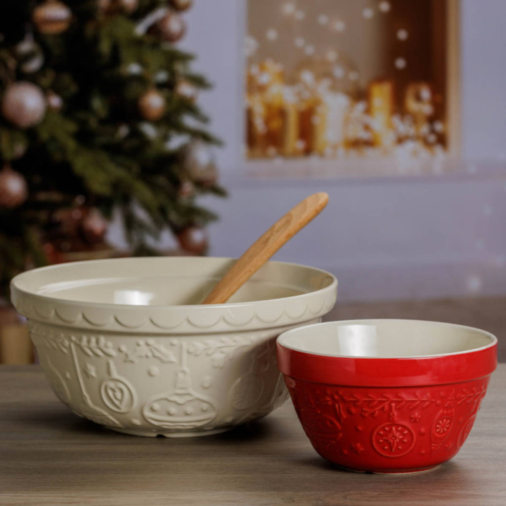 Mason Cash Merry & Bright Pudding Basin Red 16cm (900ml) | Minimax