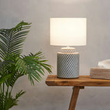 Society Home Leila Table Lamp Blue & White 33x33x55cm