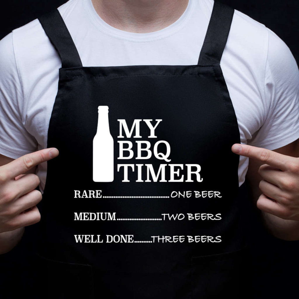 Annabel Trends Screen Print Apron BBQ Timer 60cm x 80cm